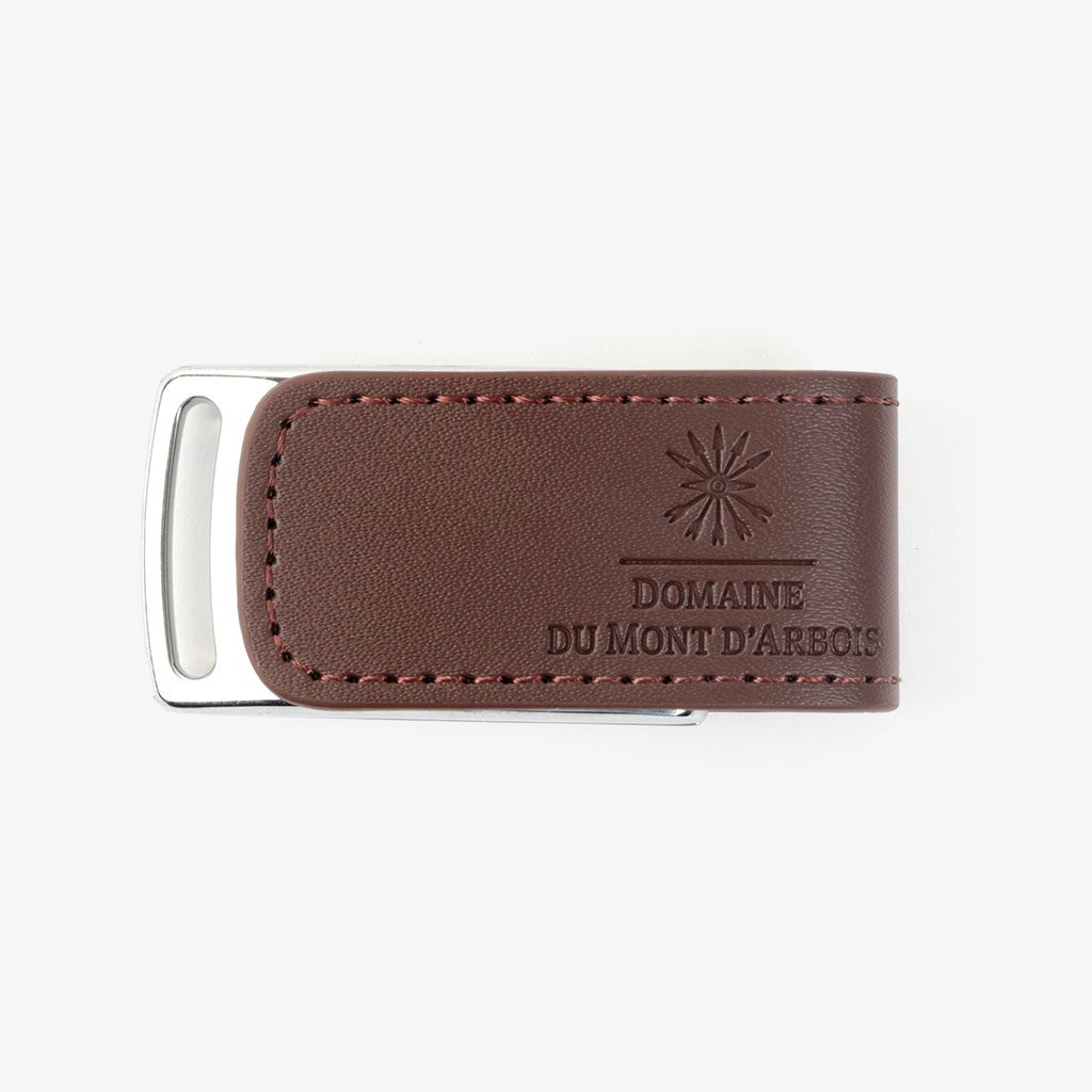 Metal & Leather USB Key — Domaine du Mont d'Arbois