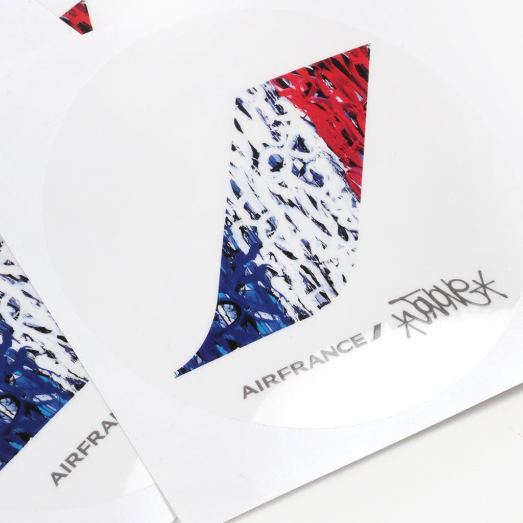 Transparent Round Stickers — Air France