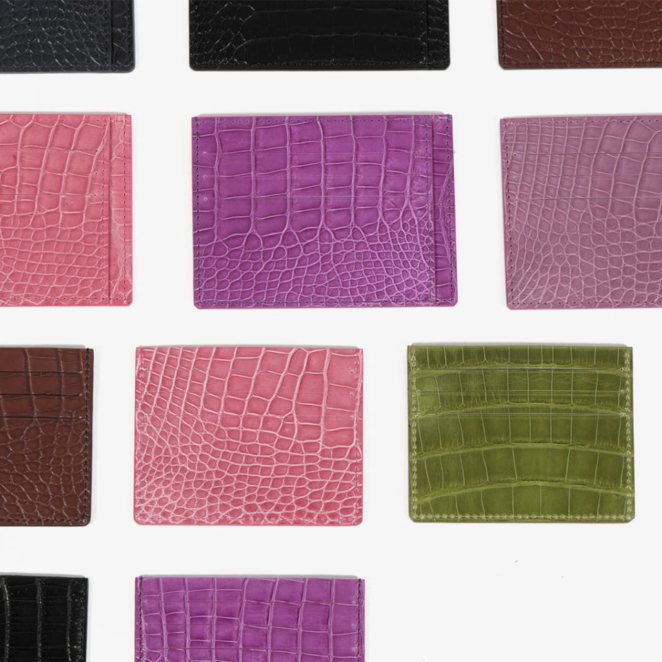 Porte-cartes en alligator brillant | Monsieur