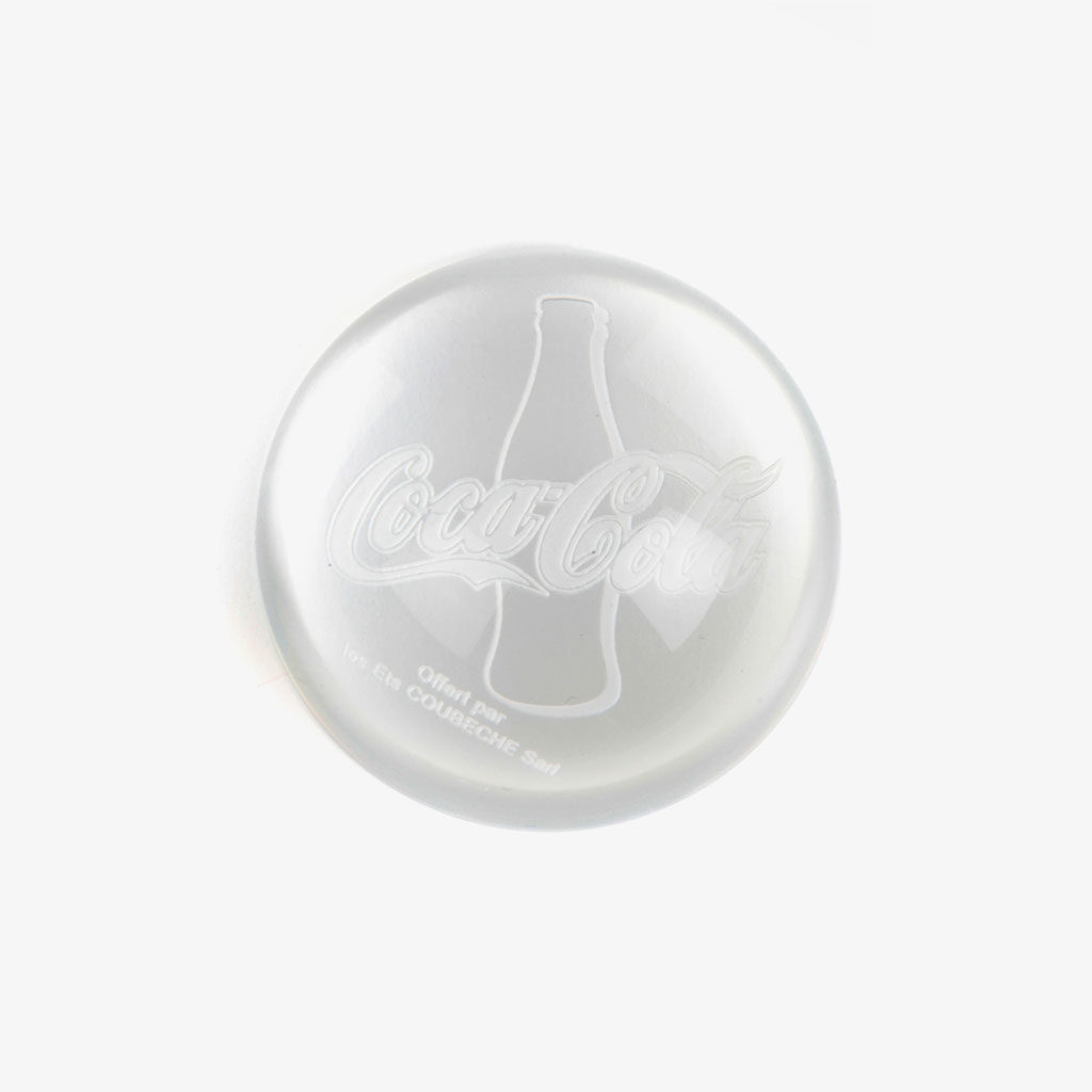 Glass Paperweight — Coca Cola