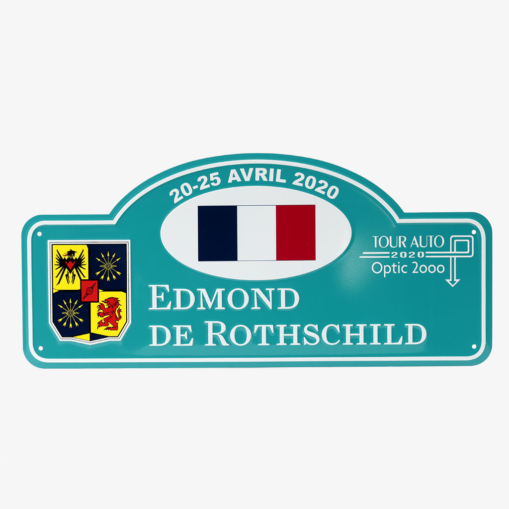 Tour Auto 2020 Car Plate — Edmond de Rothschild