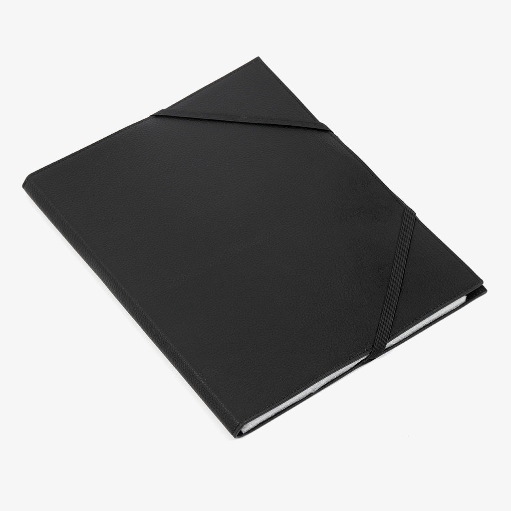 Black Leather Documents Holder