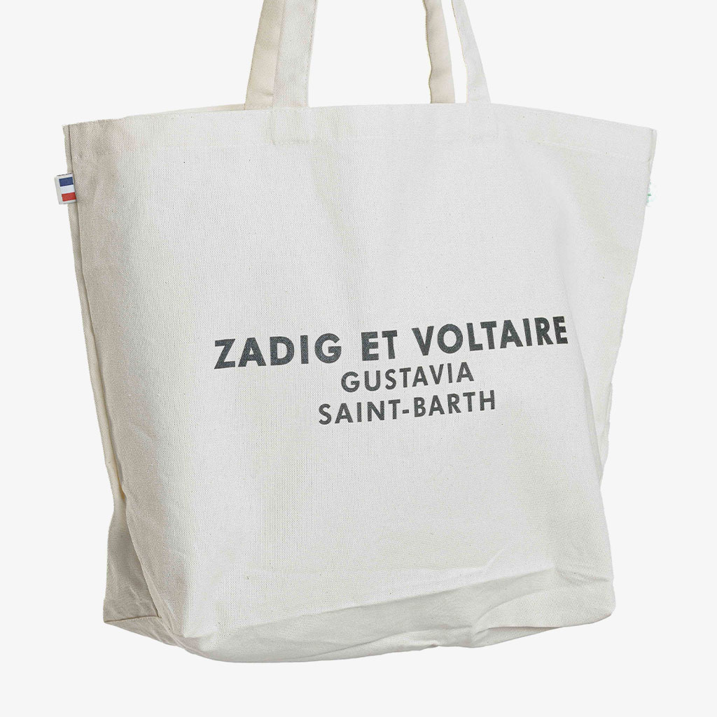 Zadig & Voltaire, Bags, Zadig Voltaire Neutral Logo Print Canvas Tote Bag